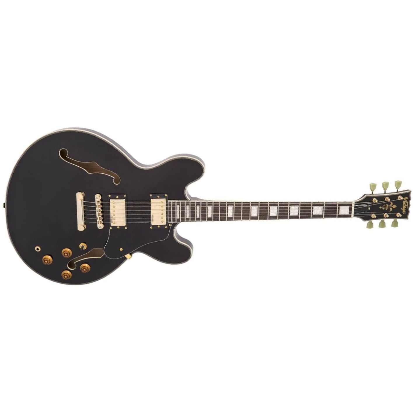 SEMI-AC GUITAR GOLD HARDWARE GLOSS BLACK