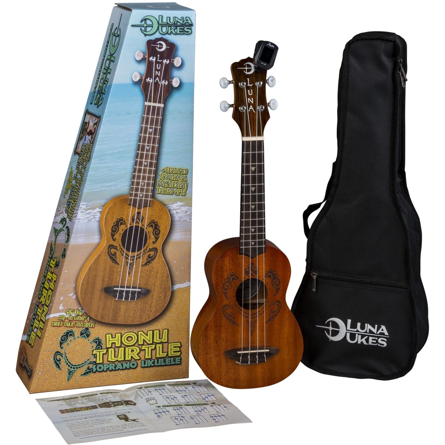 UKE HONU TURTLE SOPRANO PACK W-ACCESSORIES