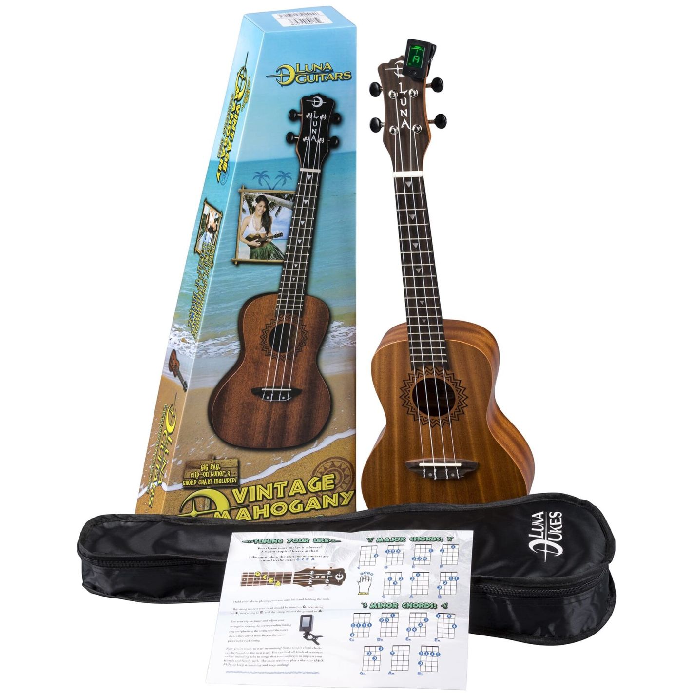 UKE VINTAGE MAHOGANY CONCERT PACK