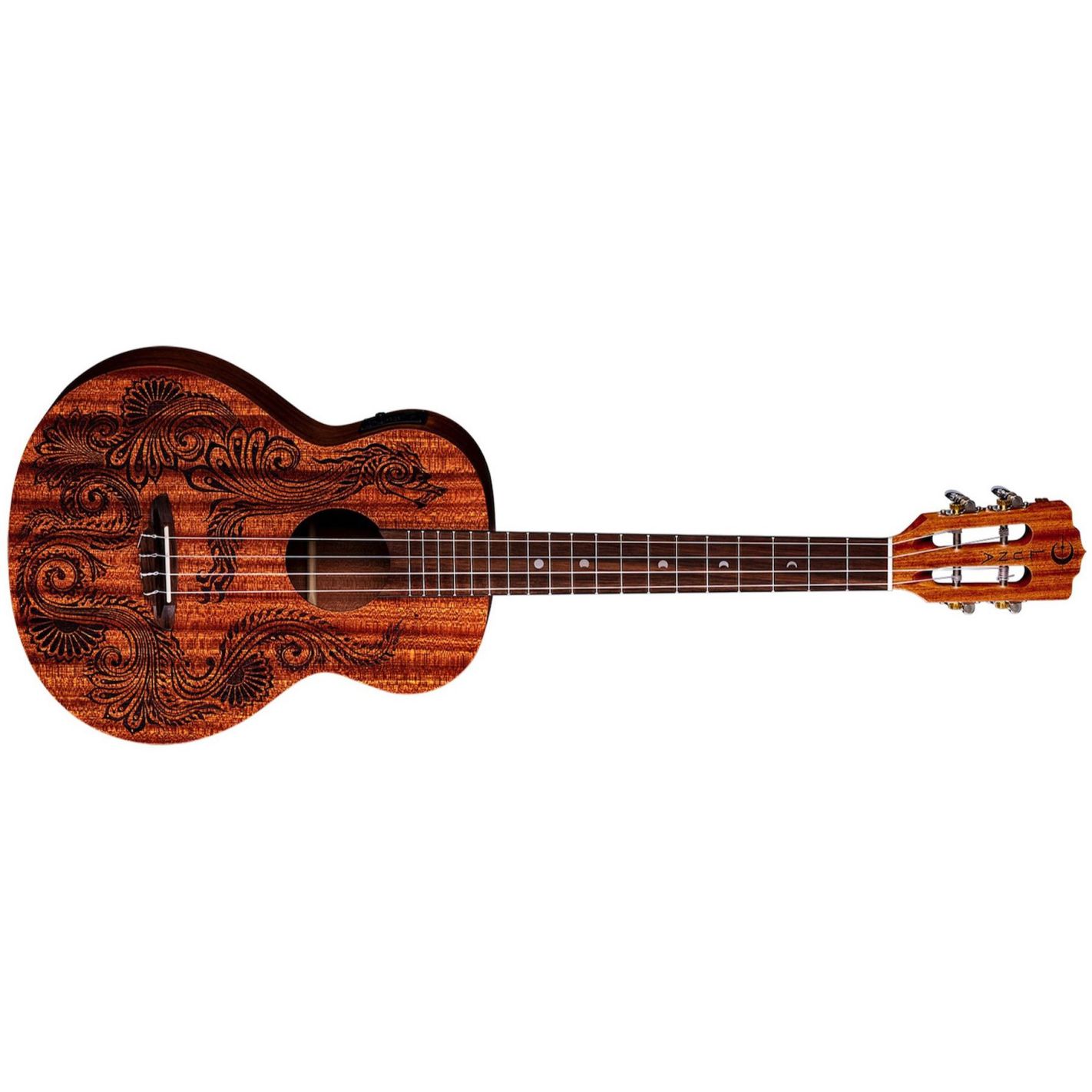 UKE HENNA DRAGON MAHOGANY BARITONE W-PRE