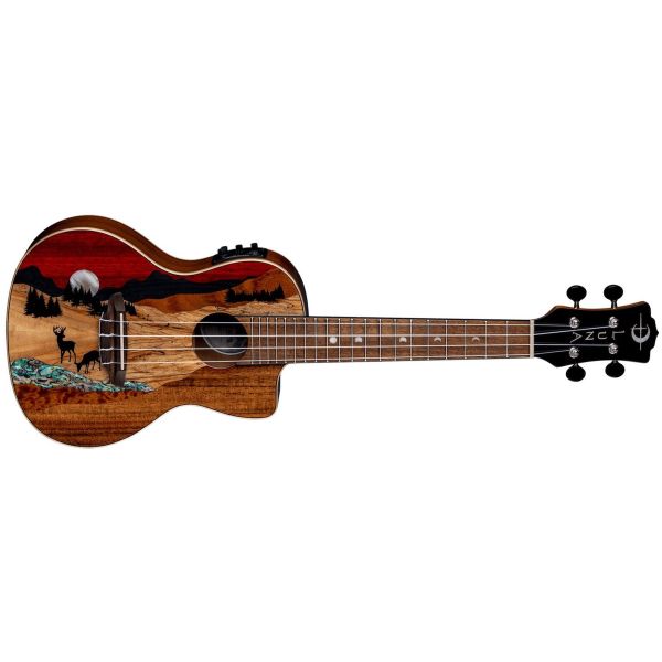 UKE VISTA DEER CONCERT W-PREAMP AND GIGBAG