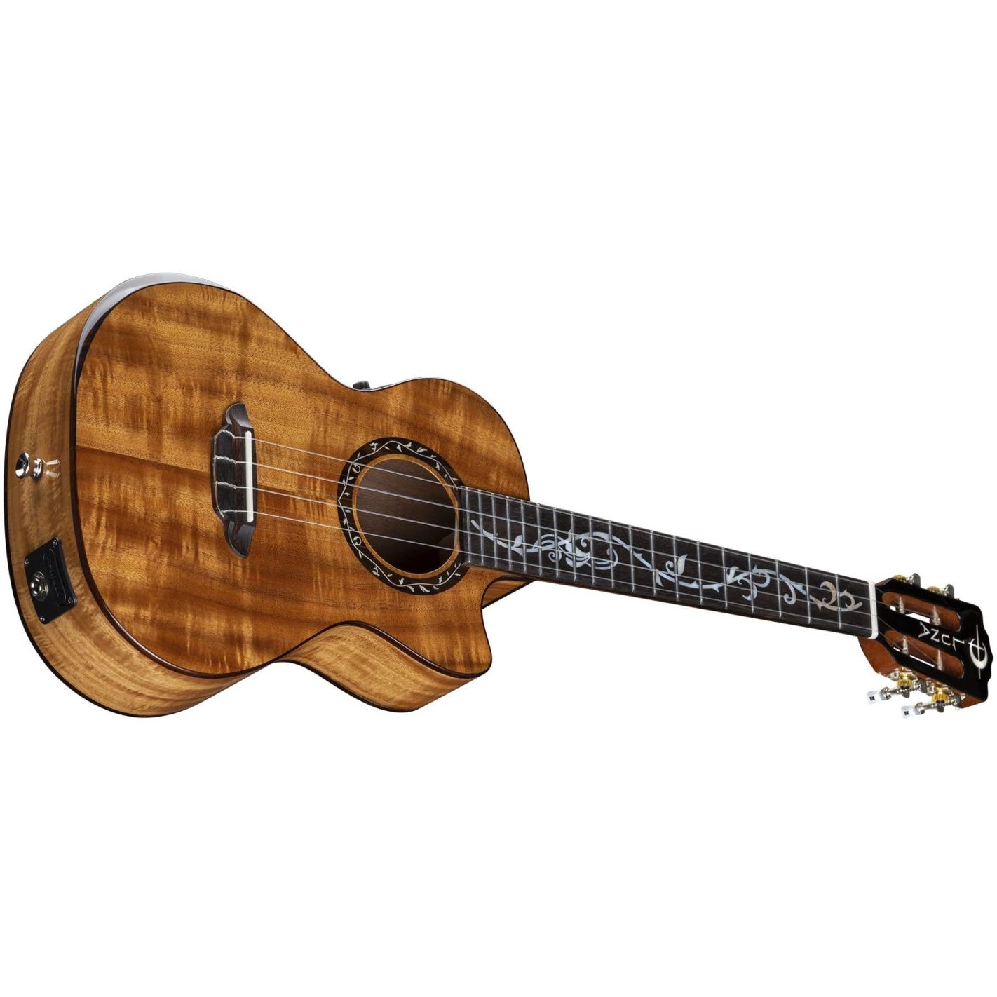 UKE VINEYARD KOA BEVEL TENOR W-PREAMPANDGIGBAG