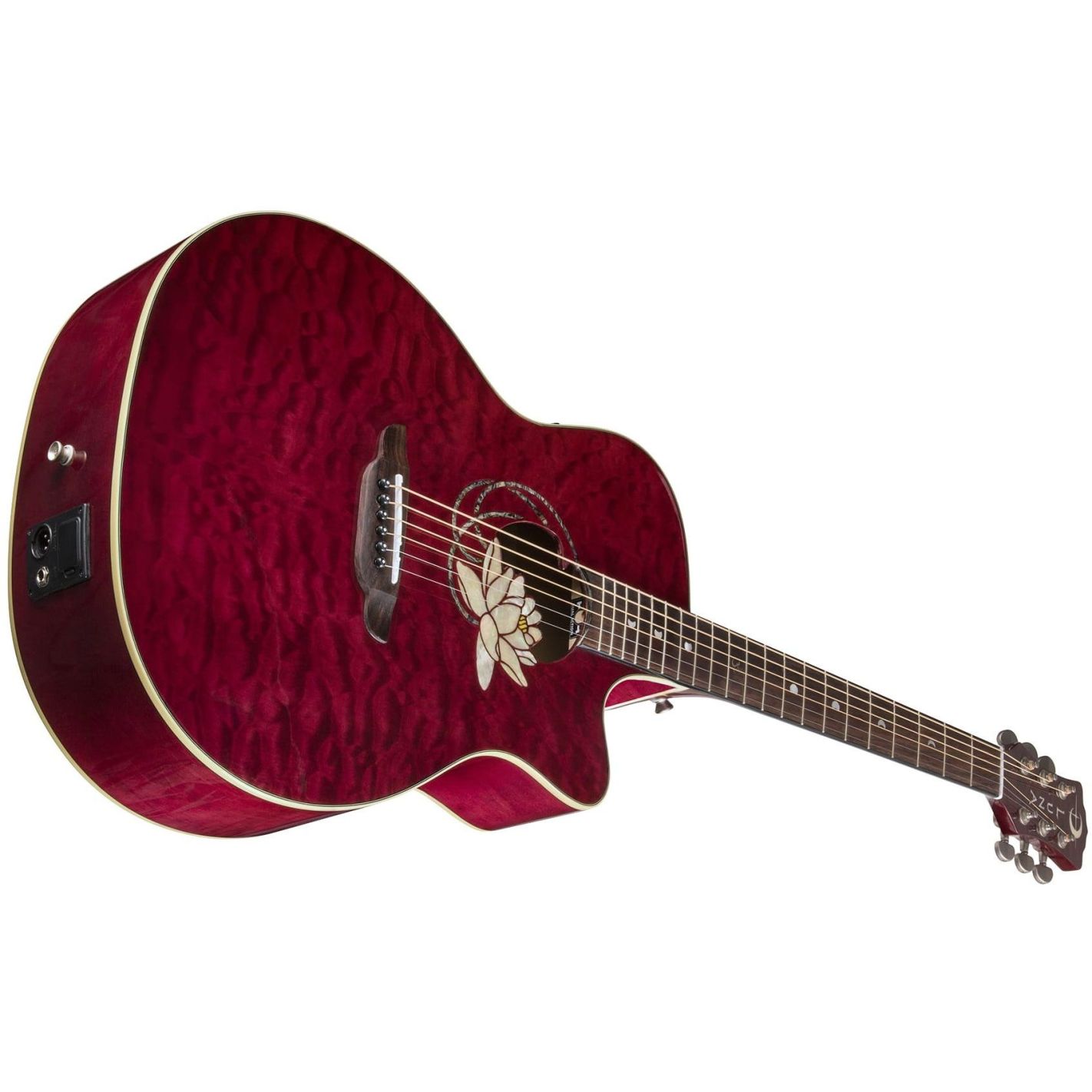 FLORA LOTUS QUILT MAPLE A-E TRANS SHIRAZ