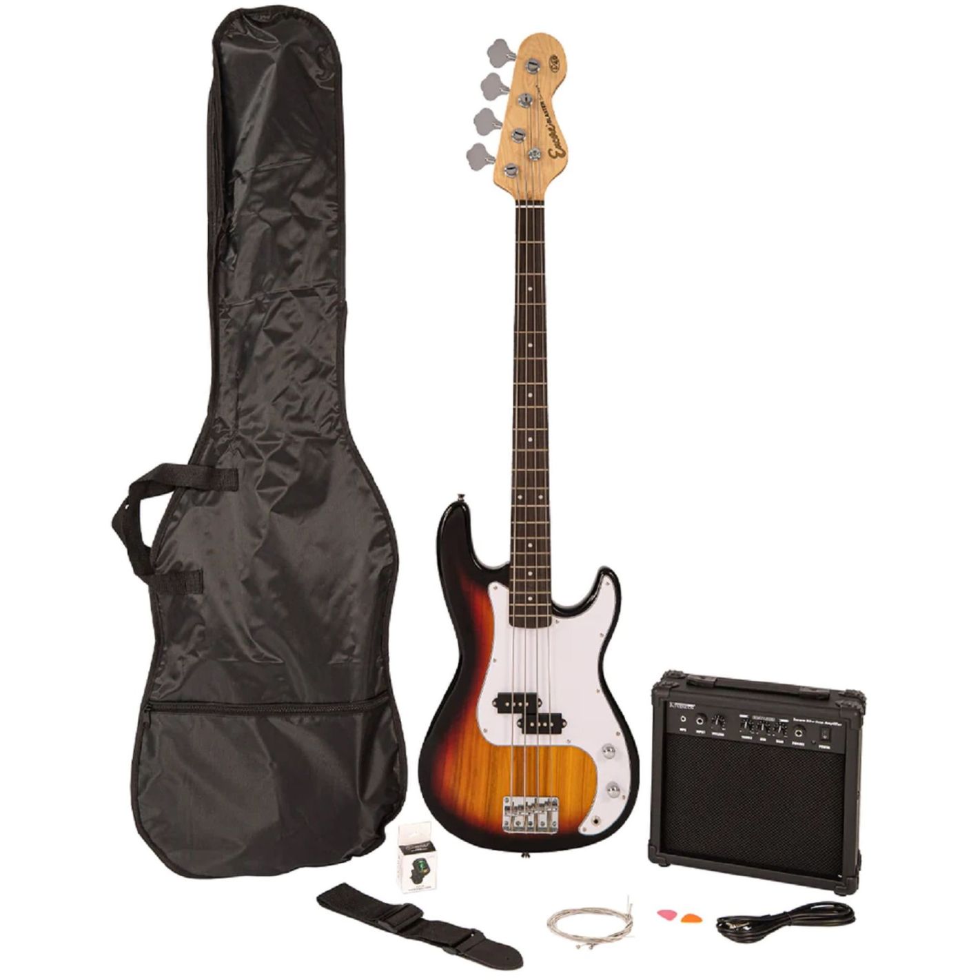 E40 BLASTER BASS GUITAR PACK SUNBURST