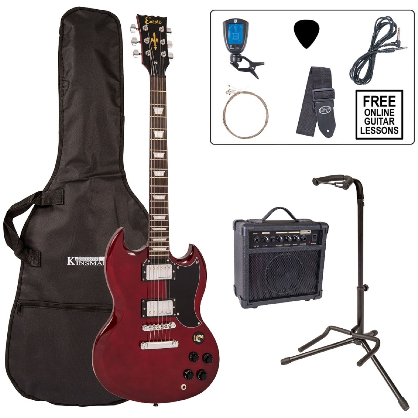 ELECTRIC GUITAR OUTFIT CHERRY RED