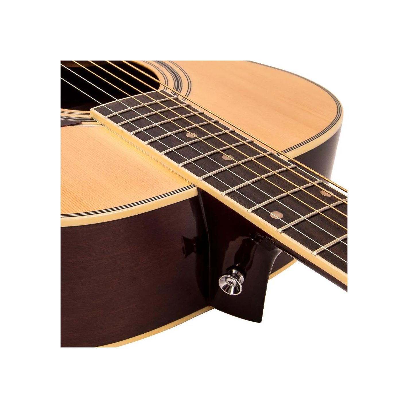 FOLK GUITAR SOLID TOP NATURAL