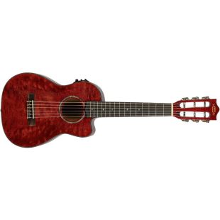 GUITARLELE LKUQM-RDCEG QUILTED MAPLE ROJO
