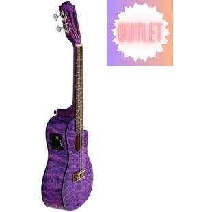 UKELELE CONCERT QM-PUCEC QUILTED MAPLE ELECTRIFICADO PURPLE