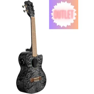 UKELELE TENOR QM-BKCET QUILTED MAPLE ELECTRIFICADO BLACK