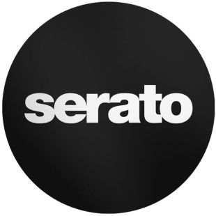 DJ LOGO SLIPMATS WHITE ON BLACK PAREJA