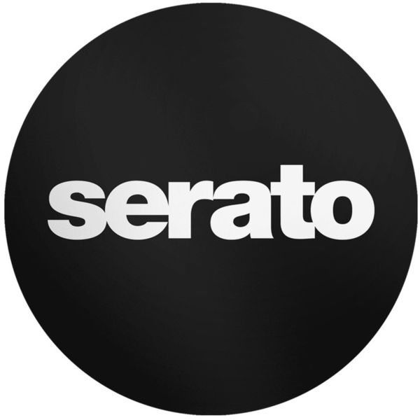 DJ LOGO SLIPMATS WHITE ON BLACK PAREJA