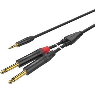 JACK 3.5MM STEREO 2X JACK 6.3MM MONO 1M