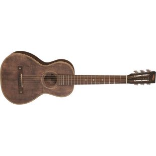 EL VIATOR ANTIQUED GUITAR AND BAG WITH USB OUTPUT