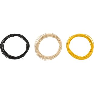 22 GAUGE CLOTH WIRE BLK-WHT-YLW 15 FT