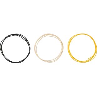 22 GAUGE CLOTH WIRE BLK-WHT-YLW 5 FT