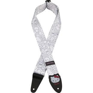 FENDER X HELLO KITTY WHITE POLY STRAP 2