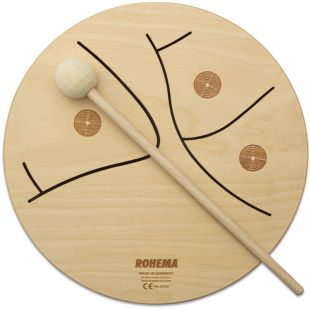 WOODEN TOM 3-TONE 24CM WITH 1 BEATER PM458