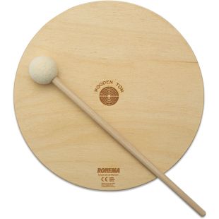 WOODEN TOM 22CM WITH 1 BEATER PM458