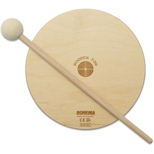 WOODEN TOM 17CM WITH 1 BEATER PM458