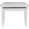 ASIENTO BLANCO BANQUETA DE PIANO DELUXE AUTOLIFT VINYL BLANCO MATE
