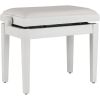 ASIENTO BLANCO BANQUETA DE PIANO DELUXE AUTOLIFT VINYL BLANCO MATE