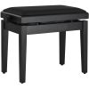 ASIENTO NEGRO BANQUETA DE PIANO DELUXE AUTOLIFT VINYL NEGRO MATE